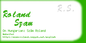 roland szam business card
