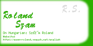 roland szam business card